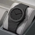 Men's Carbon Fiber Black Arabic Aura Watch