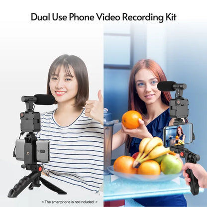 Ay-49 Vlogger Video Making Kits Vlog Microphone Led Fill Light Mini Tripod Mobile Holder