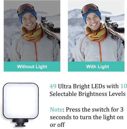 Ay-49 Vlogger Video Making Kits Vlog Microphone Led Fill Light Mini Tripod Mobile Holder