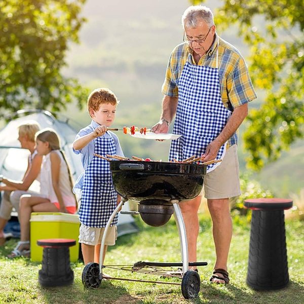 Portable Telescoping Stool, Folding Stool Lightweight & Sturdy, Retractable Telescopic Stool