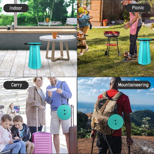 Portable Telescoping Stool, Folding Stool Lightweight & Sturdy, Retractable Telescopic Stool