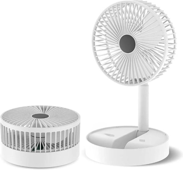 Telescopic Folding Fan, Mini Electric Desktop Fan, Portable Summer Rechargeable Fan, Multifunctional Adjustable Table Fan, Silent Table Top Personal Fan, Super Mobile Stand Folding Fan
