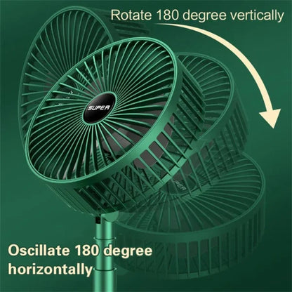 Telescopic Folding Fan, Mini Electric Desktop Fan, Portable Summer Rechargeable Fan, Multifunctional Adjustable Table Fan, Silent Table Top Personal Fan, Super Mobile Stand Folding Fan