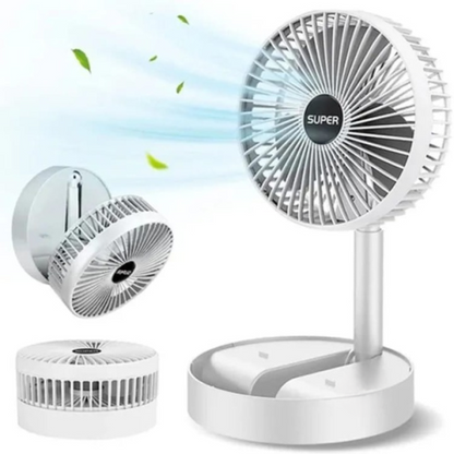 Telescopic Folding Fan, Mini Electric Desktop Fan, Portable Summer Rechargeable Fan, Multifunctional Adjustable Table Fan, Silent Table Top Personal Fan, Super Mobile Stand Folding Fan